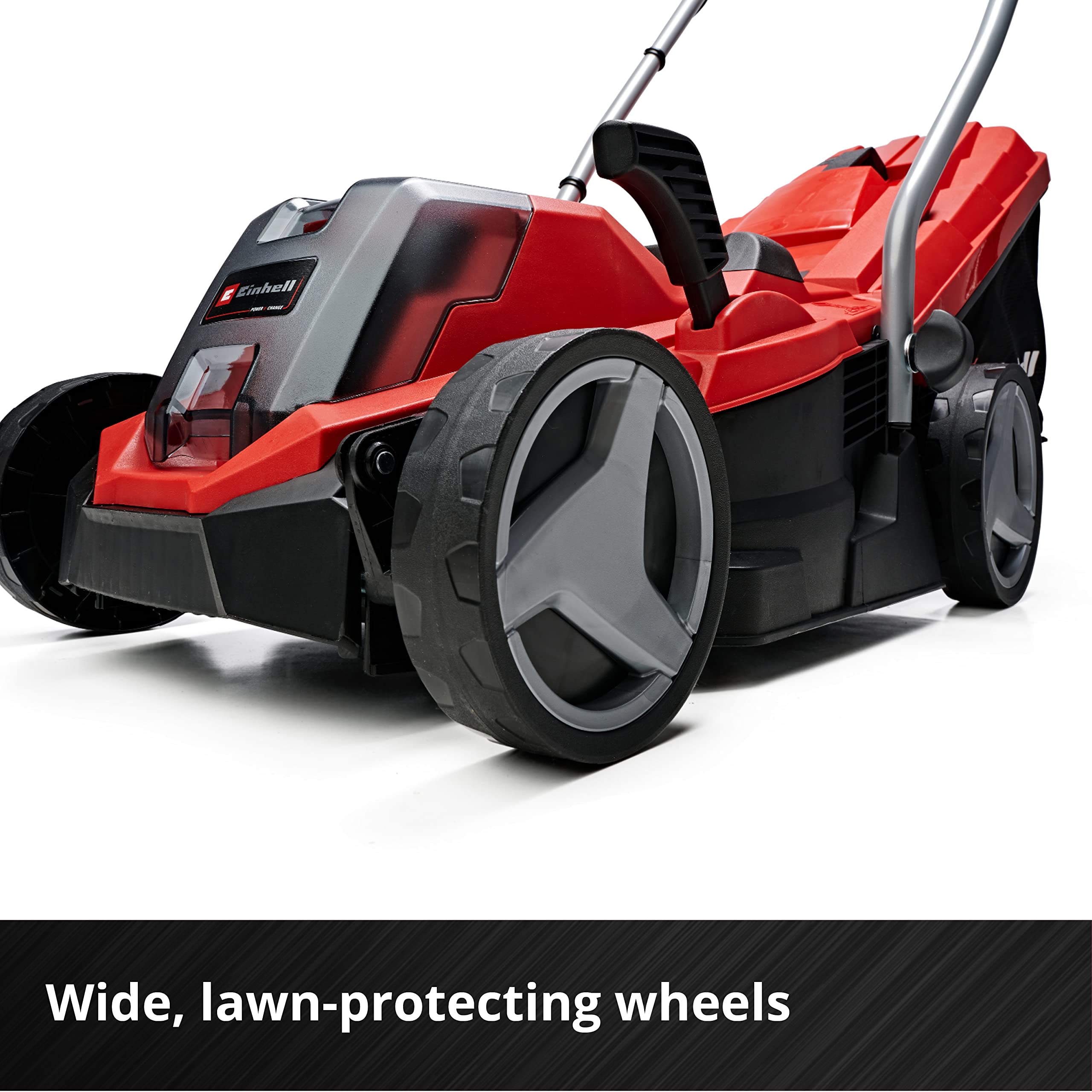 Einhell Power X-Change 18/33 Cordless Lawnmower With Battery and Charger - 18V, Brushless Motor, 33cm Cutting Width, 30L Grass Box, 5 Cutting Heights