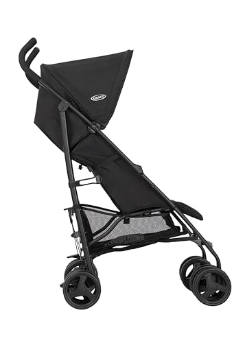 Graco EZLite, lightweight stroller at only 6.6kg Suitable from birth to approx. 3 years (15kg), Midnight fashion, Black