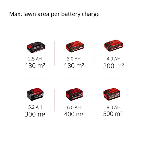 Einhell Power X-Change 18/33 Cordless Lawnmower With Battery and Charger - 18V, Brushless Motor, 33cm Cutting Width, 30L Grass Box, 5 Cutting Heights