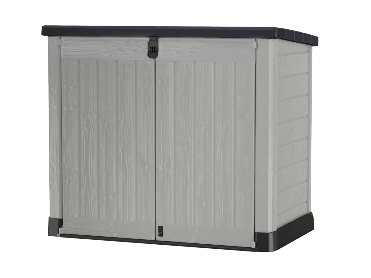 Keter Store It Out Pro Outdoor Garden Furniture Storage Shed Grey- Fade Free - All Weather Resistant - Safe and Secure - Zero Maintenance - 5 year