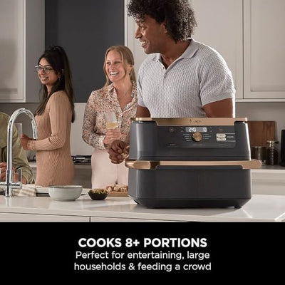 Ninja Foodi FlexDrawer Air Fryer, Dual Zone with Removable Divider, Large 10.4L Drawer, 7-in-1, Air-Fryer, Air Fry, Roast, Bake, Crisp, Non-Stick