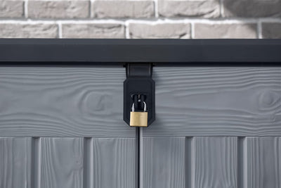 Keter Store It Out Pro Outdoor Garden Furniture Storage Shed Grey- Fade Free - All Weather Resistant - Safe and Secure - Zero Maintenance - 5 year