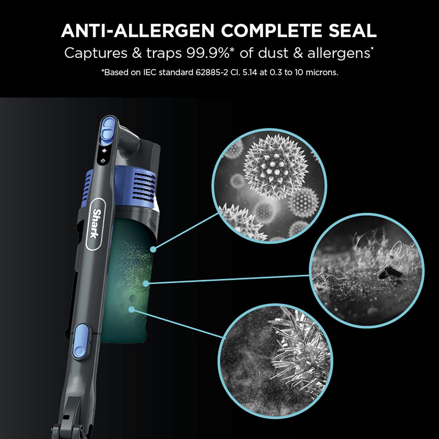 Shark Cordless Stick Vacuum Cleaner with Anti Hair Wrap, Up to 40 mins run-time, Flexible Vacuum Cleaner with LED Lights, Crevice Tool and Upholstery