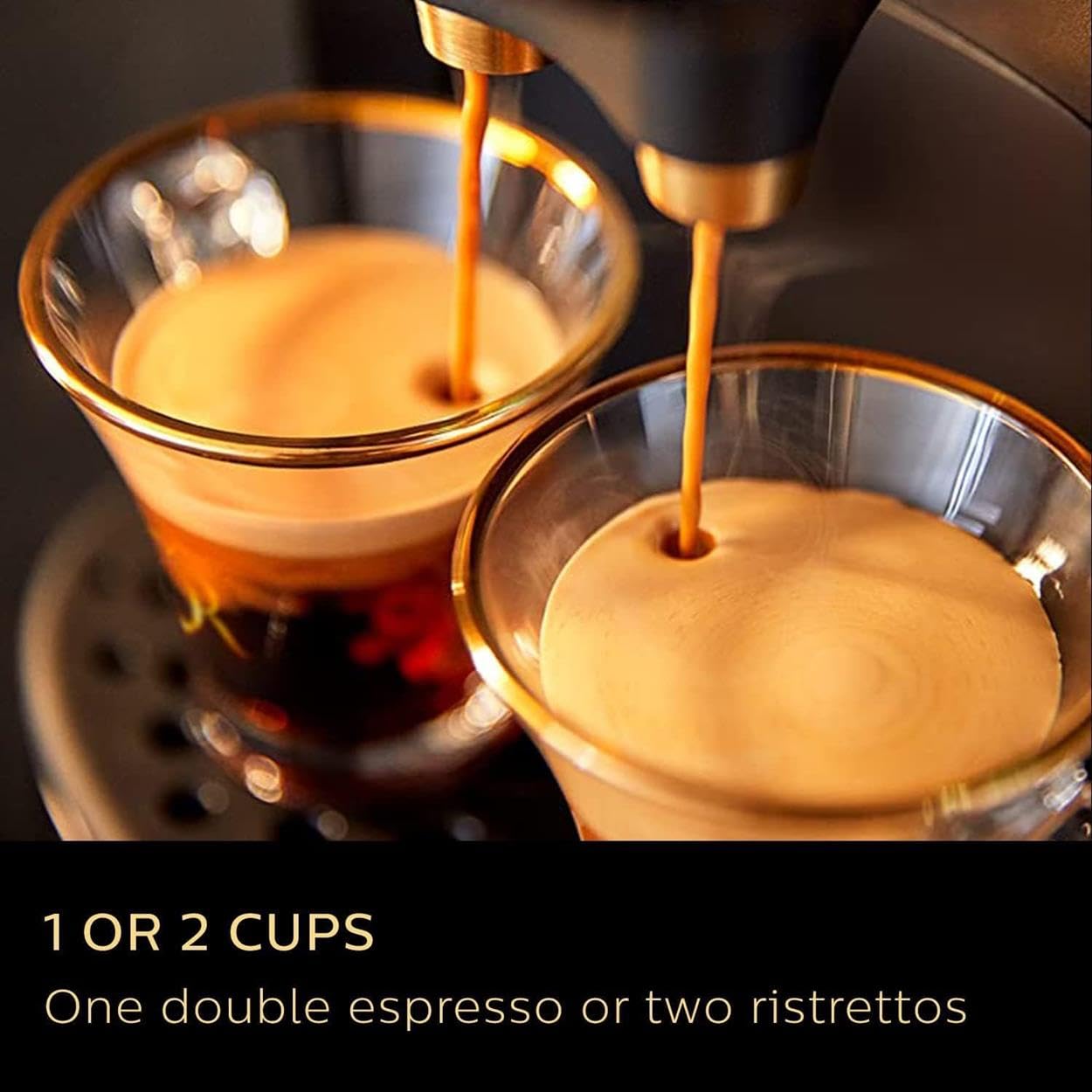 Versuni PHILIPS L'OR Barista Sublime Capsule Coffee Machine, Double Shot, 1 or 2 Cups, Full Coffee Menu, Black (LM9012/60)
