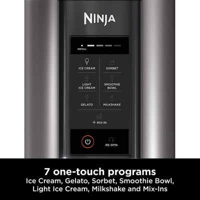 Ninja CREAMi Ice Cream Maker & Frozen Dessert Maker with 3 Tubs, 7 Programs, Makes Ice Cream, Gelato, Sorbet, Smoothie Bowl, Milkshakes and more,