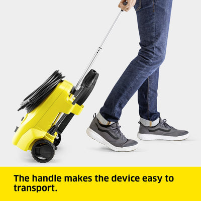 Kärcher K 3 Classic Home Pressure Washer, Pressure: max. 120 bar, Flow Rate: 380 l/h, Area: 25 m²/h, Water Filter, Weight: 4.2 kg, high-Pressure Hose