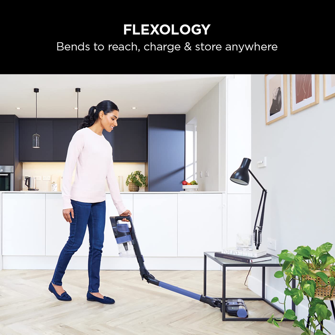 Shark Cordless Stick Vacuum Cleaner with Anti Hair Wrap, Up to 40 mins run-time, Flexible Vacuum Cleaner with LED Lights, Crevice Tool and Upholstery