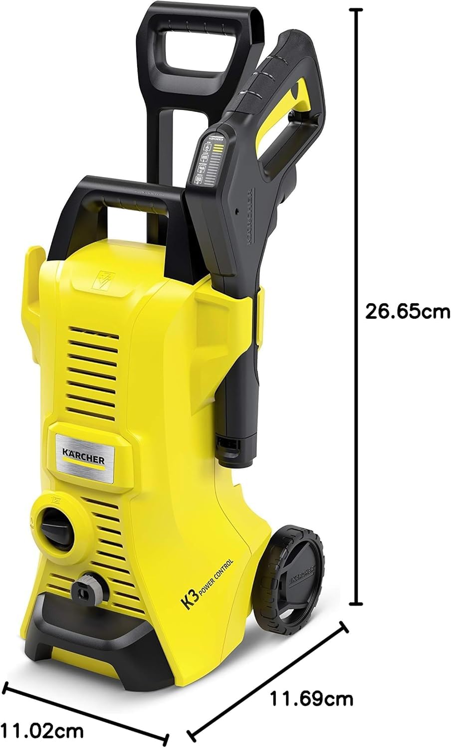 Kärcher K 3 Power Control pressure washer, pressure: max. 120 bar, flow rate: 380 l/h, area coverage: 25 m²/h, water filter, weight: 4.4 kg,
