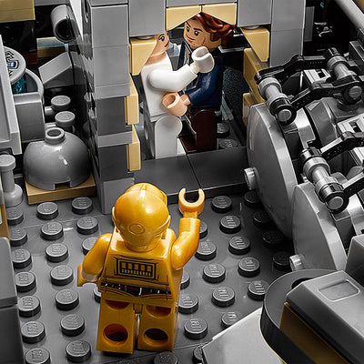 LEGO Star Wars Millennium Falcon, UCS Set for Adults, Model Kit to Build with Han Solo, Princess Leia & Chewbacca Minifigures, Plus Droid Figure,