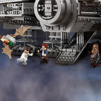 LEGO Star Wars Millennium Falcon, UCS Set for Adults, Model Kit to Build with Han Solo, Princess Leia & Chewbacca Minifigures, Plus Droid Figure,