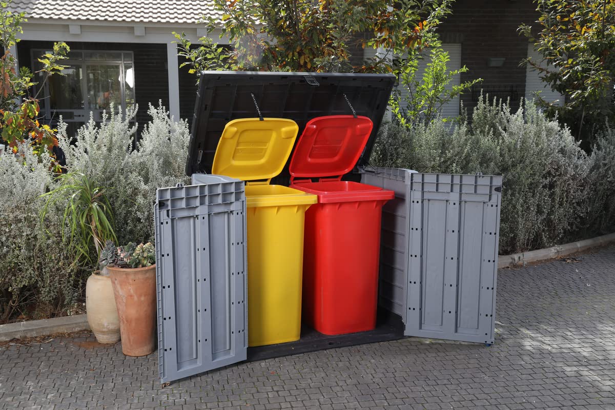 Keter Store It Out Pro Outdoor Garden Furniture Storage Shed Grey- Fade Free - All Weather Resistant - Safe and Secure - Zero Maintenance - 5 year