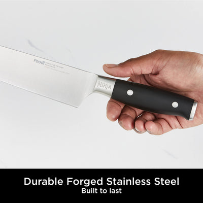 Ninja Foodi StaySharp Knife Block with Integrated Sharpener, 5-Piece Knife Set includes Chef, Bread, Slicing, Utility, Paring Knives, Stainless Steel