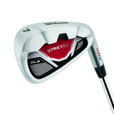 Wilson Beginner Complete Set, 10 golf clubs with stand bag, Men's (right hand), Stretch XL, Black/Grey/Red, WGG157551