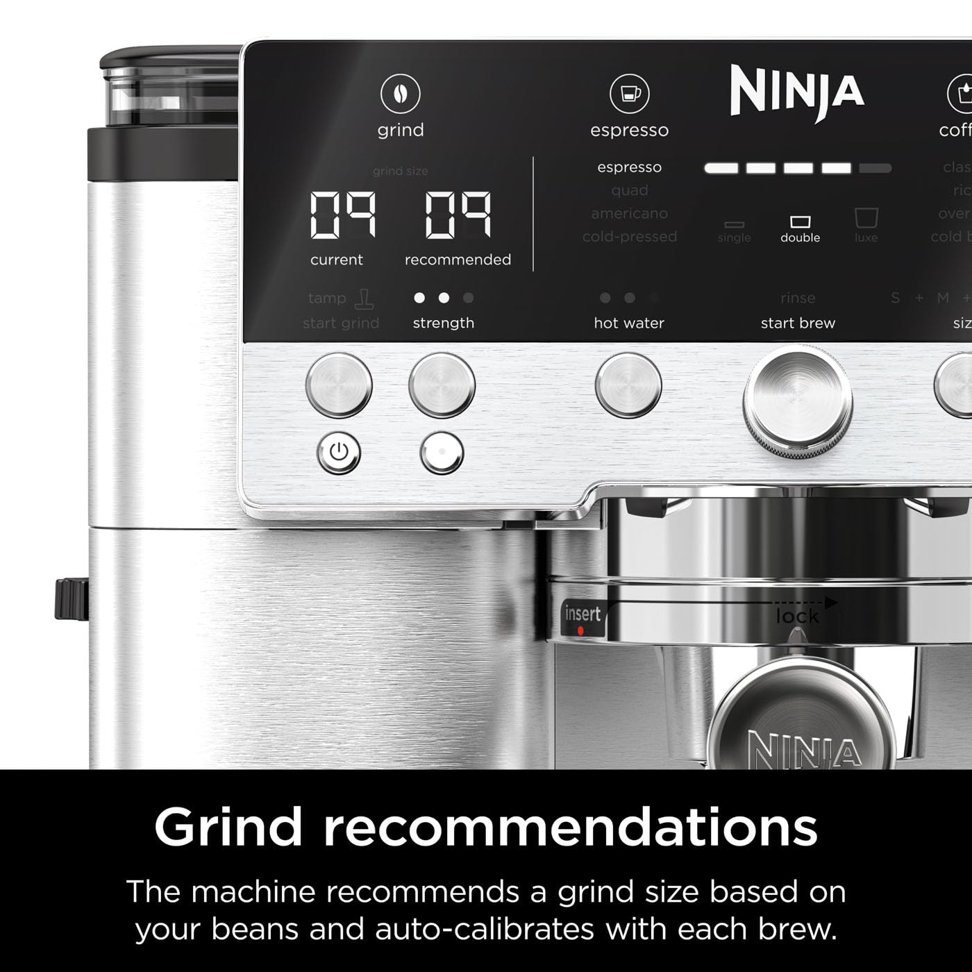 Ninja Luxe Premier 3-in-1 Coffee Machine, Latte, Cappuccino, Cold Brew & Espresso Maker With Built in Bean Grinder & Milk Frother, Easy to Use, 4