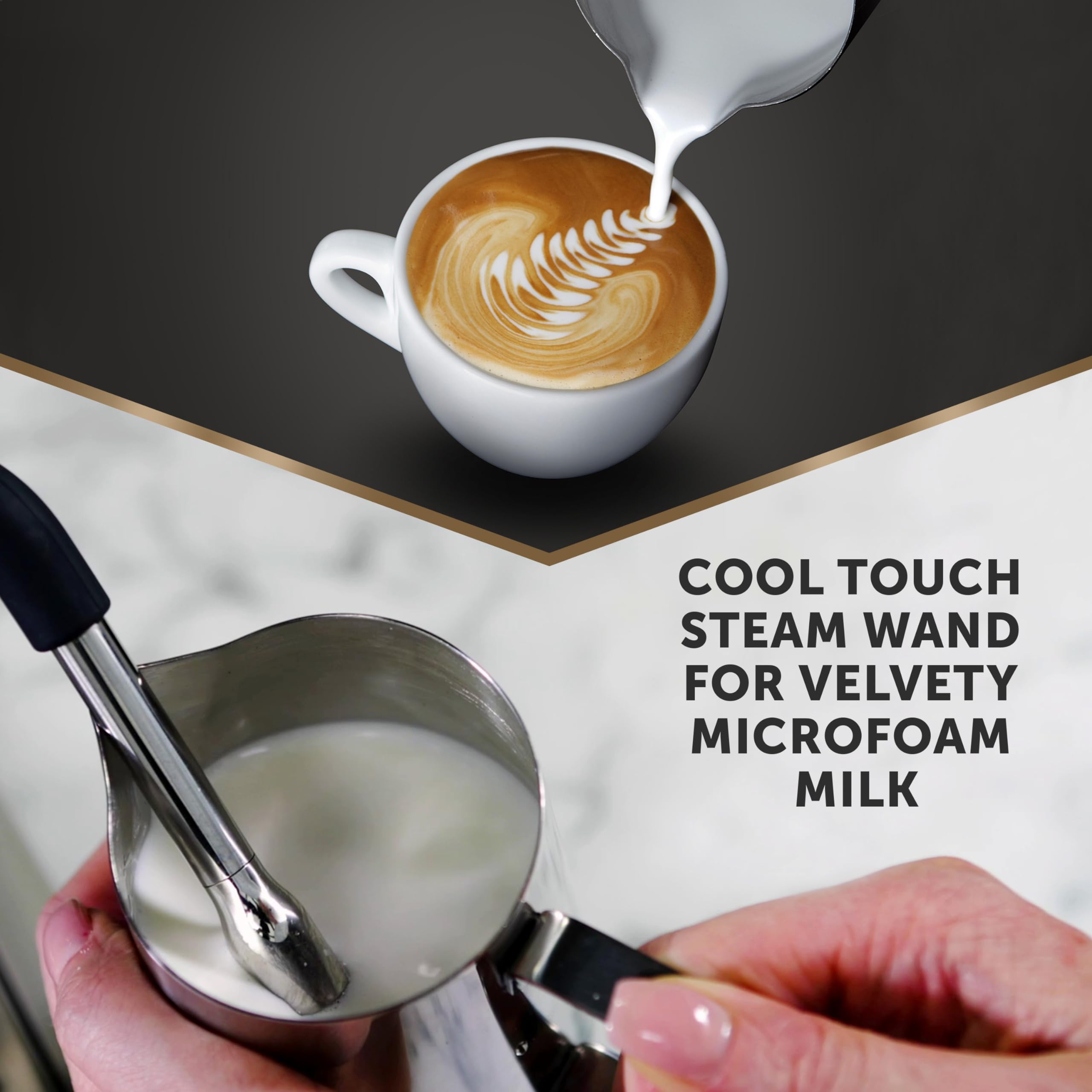 Breville Barista Max Espresso Machine - Latte & Cappuccino Coffee Maker with Integrated Bean Grinder & Steam Wand - 2.8 L Water Tank - 15 Bar Italian