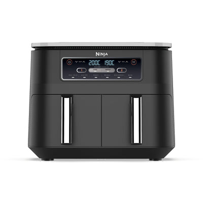 Ninja Foodi Dual Zone Digital Air Fryer, 2 Drawers, 7.6L, 6-in-1, Uses No Oil, Air Fry, Max Crisp, Roast, Bake, Reheat, Dehydrate, Cooks 4-6