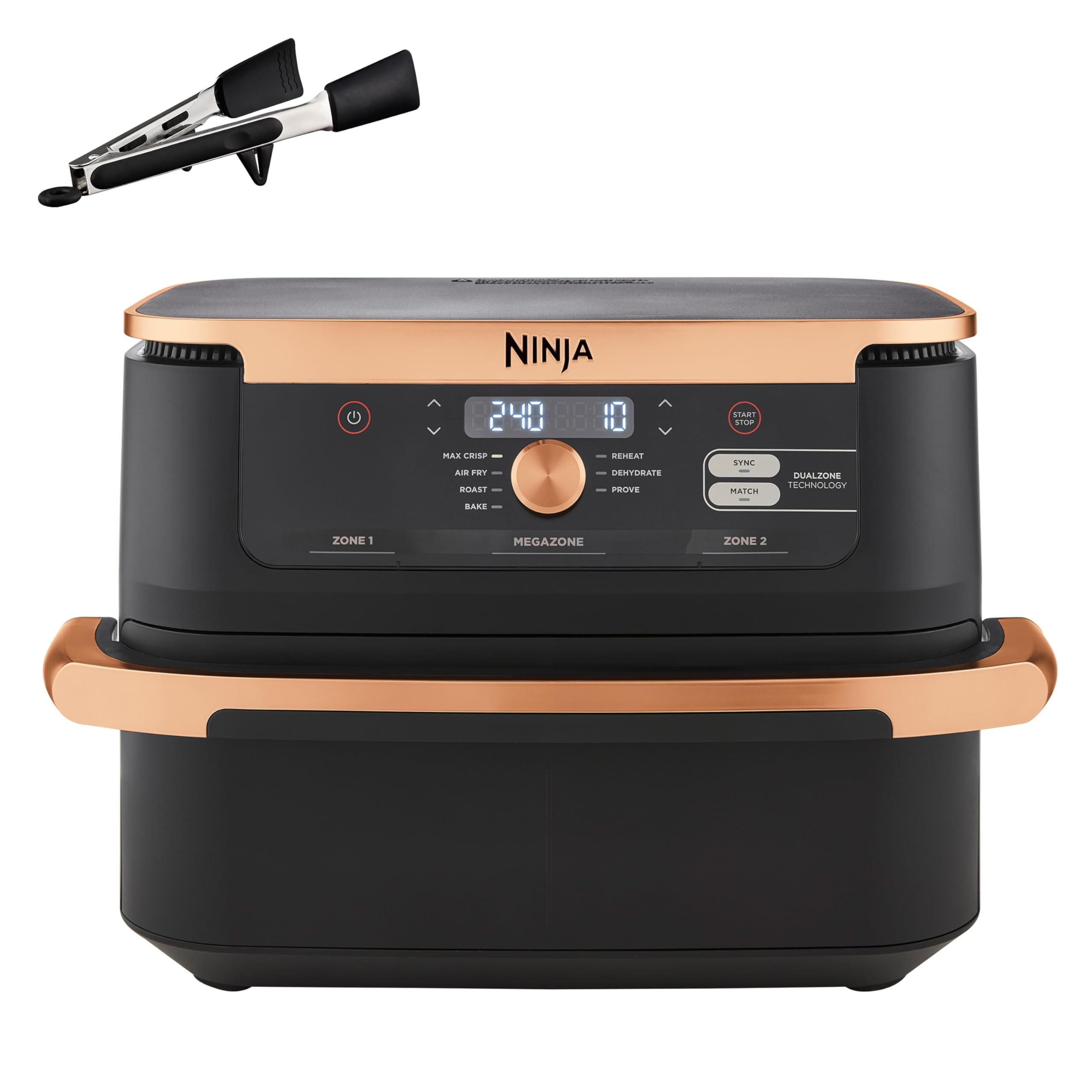 Ninja Foodi FlexDrawer Air Fryer, Dual Zone with Removable Divider, Large 10.4L Drawer, 7-in-1, Air-Fryer, Air Fry, Roast, Bake, Crisp, Non-Stick