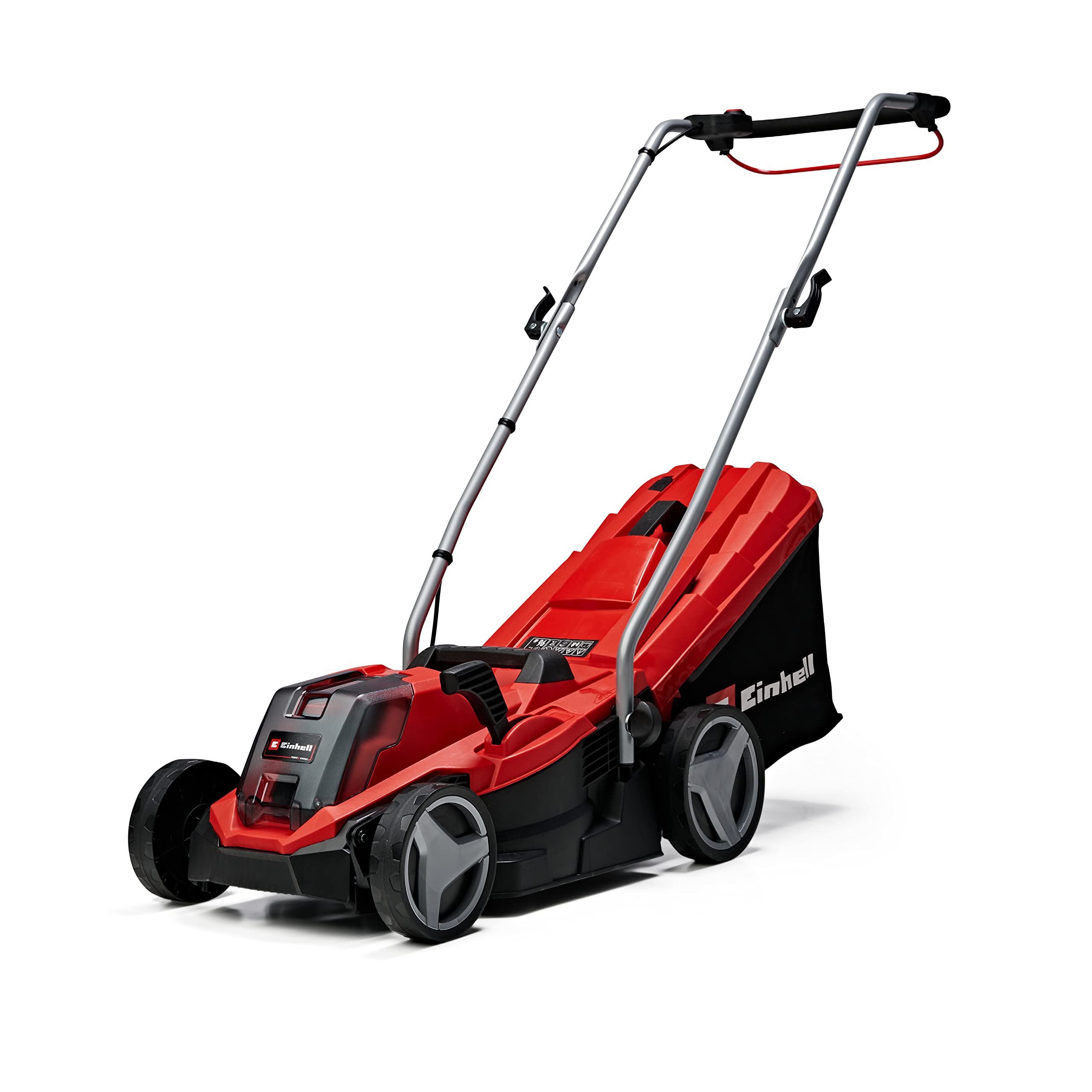 Einhell Power X-Change 18/33 Cordless Lawnmower With Battery and Charger - 18V, Brushless Motor, 33cm Cutting Width, 30L Grass Box, 5 Cutting Heights