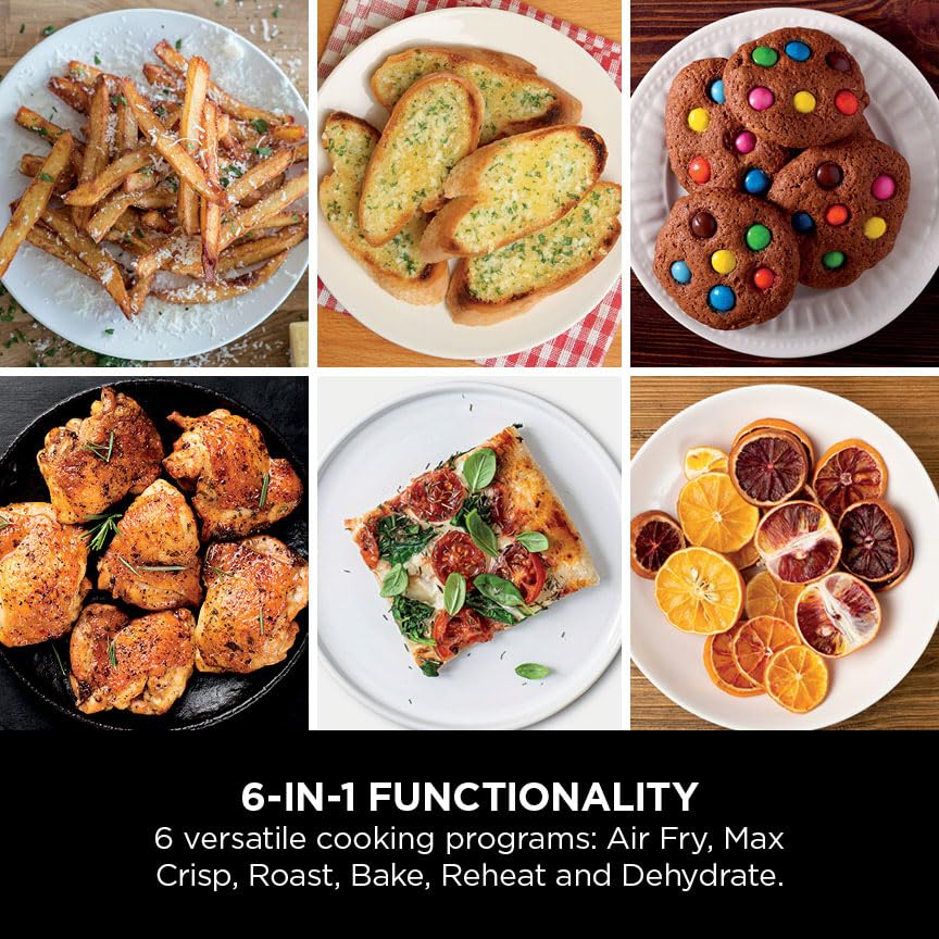 Ninja Double Stack Air Fryer, Vertical Dual Drawer Air Fryer with 4 cooking levels, 2 Drawers and 2 Racks, Space Saving Design, 7.6L Capacity, 6