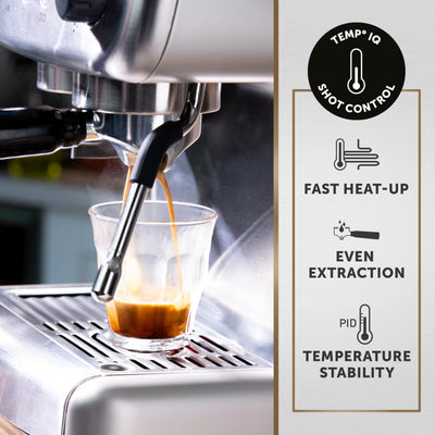 Breville Barista Max Espresso Machine - Latte & Cappuccino Coffee Maker with Integrated Bean Grinder & Steam Wand - 2.8 L Water Tank - 15 Bar Italian
