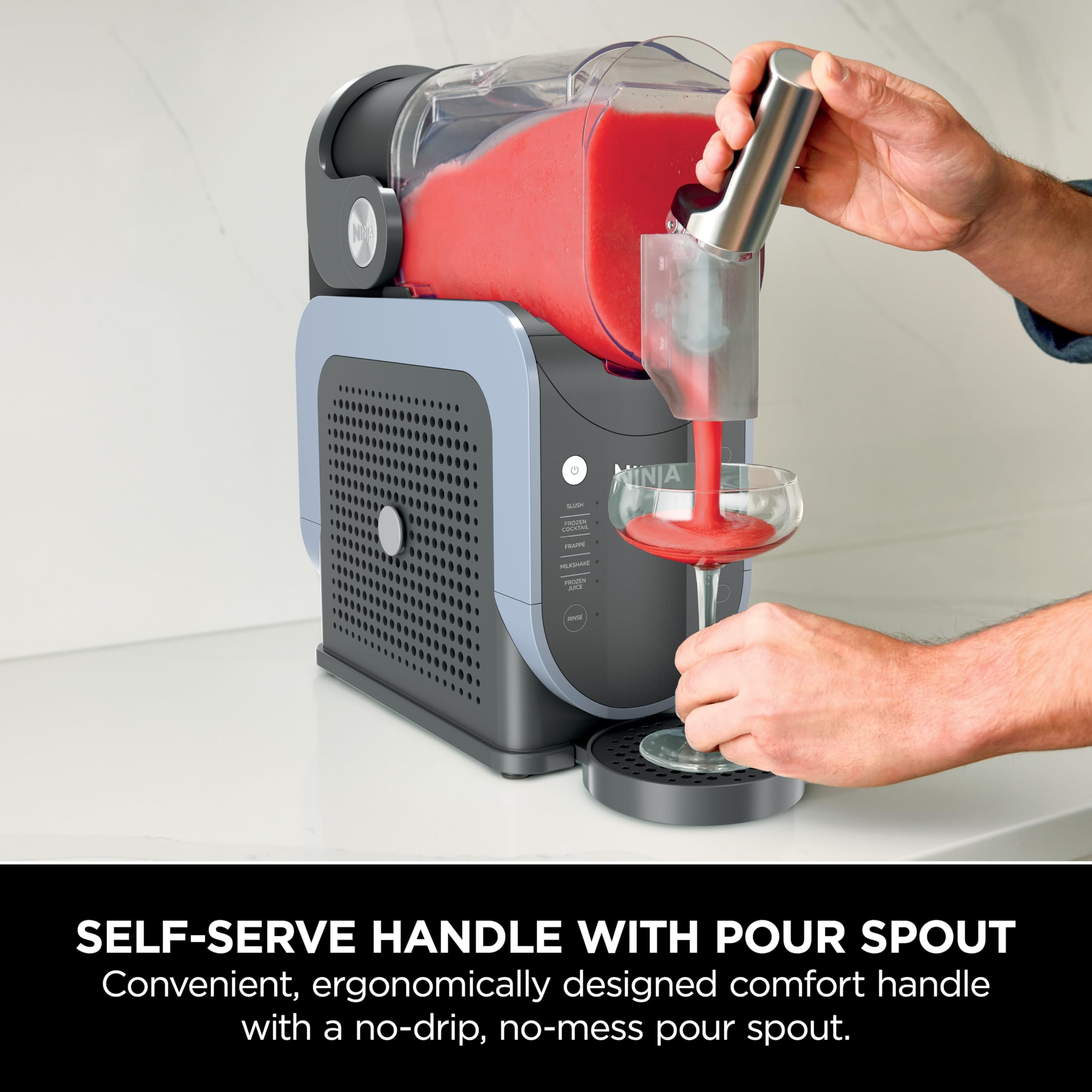 Ninja SLUSHi Frozen Drinks Maker, Create Slush, Frozen Cocktails, Frappe, Milkshakes & Frozen Juice, No Ice or Preperation Needed, WhisperChill