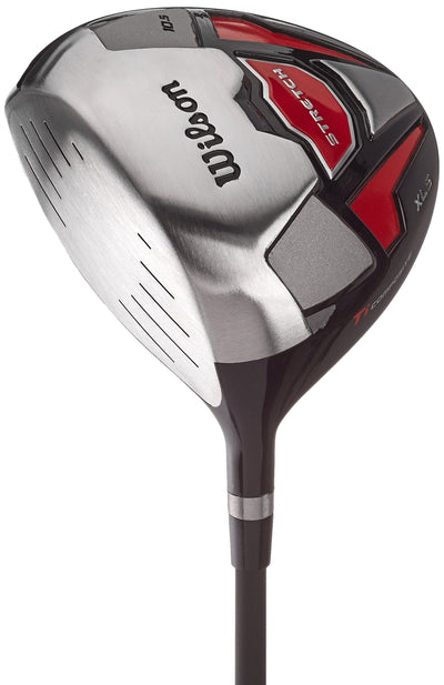 Wilson Beginner Complete Set, 10 golf clubs with stand bag, Men's (right hand), Stretch XL, Black/Grey/Red, WGG157551