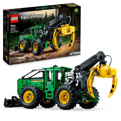 LEGO Technic John Deere 948L-II Skidder Set, Large 1,492-Piece Construction Vehicle Toy with Pneumatic Functions and 4 Wheel Drive, Model Building