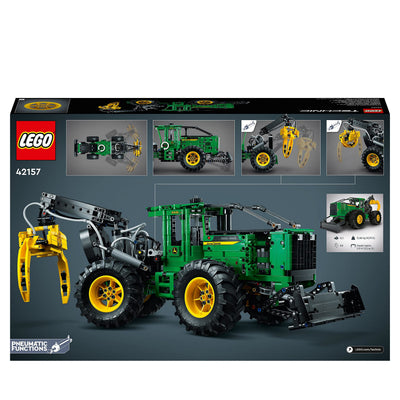 LEGO Technic John Deere 948L-II Skidder Set, Large 1,492-Piece Construction Vehicle Toy with Pneumatic Functions and 4 Wheel Drive, Model Building